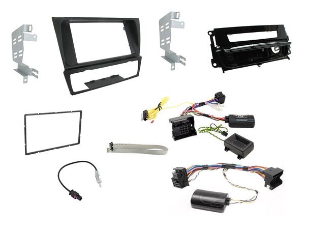 ConnectED komplett 2-DIN monteringskit BMW 3-Serie (2005-2011) m/Auto AC - Sort