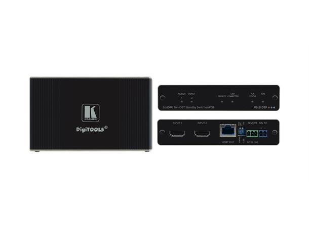 Kramer Switch 2x1 HDMI Auto HDBaseT 4K 8.91Gbps HDCP 2.2 4K@60Hz (4:2:0)