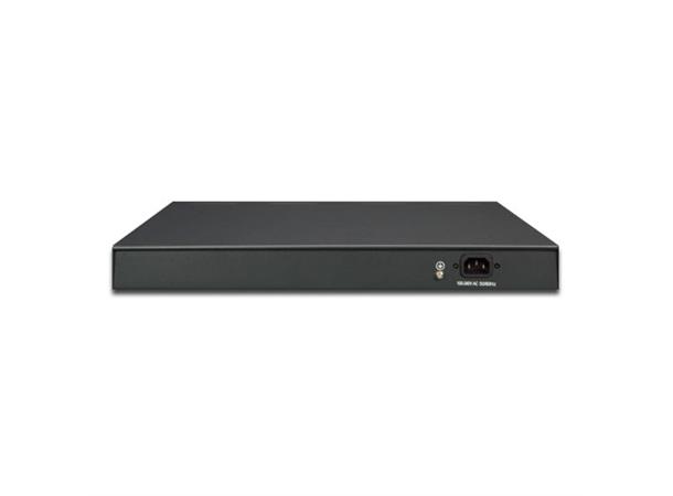Planet Switch 24-p10/100/1000T 802.3PoE+ 2-p SFP Switch m LCD monitor 300W