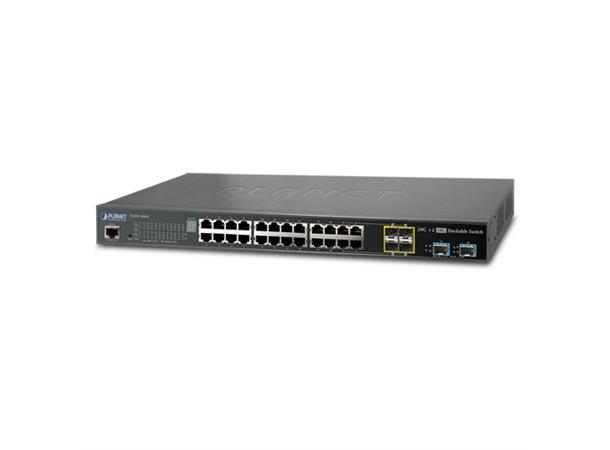 Planet Switch 24-p Gigabit 2xSFP 10G Layer3 VLAN QoS (IGMP) Stackable