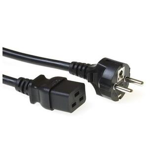 Strømkabel C19 SCHUKO -  3,0 m 3x1,5mm² Sort