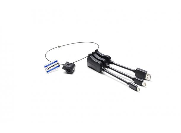 Superio Adapter Ring 3xAdapter Pigtail DP MiniDP USB C