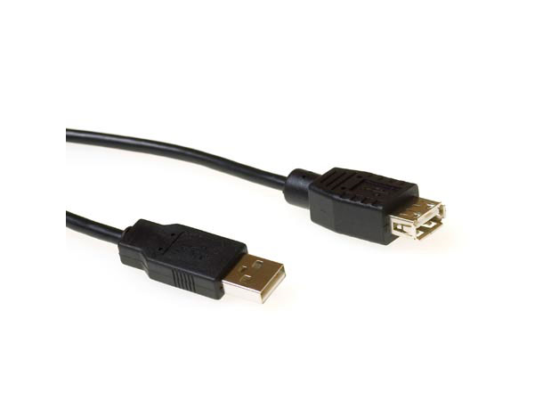 ACT USB2 Kabel A-A -  0,5 m skjøt A-A USB Skjøtekabel Sort