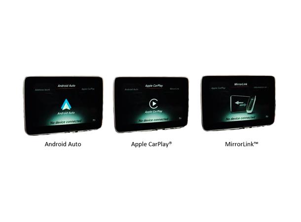 CAS Apple Carplay/Android Auto aktiver. Mercedes m/NTG 5.1 (2015 -->)