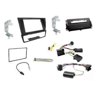 ConnectED komplett 2-DIN monteringskit BMW 3-Serie (2005-2011) m/Auto AC - Grå