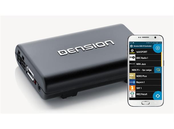 DENSION DAB+ OG BLUETOOTH ADAPTER App styring/Aux eller FM-modulering
