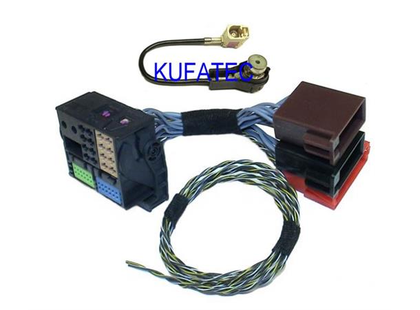 KUFATEC  ISO & antenne-adapter sett VW (Omvendt Fakra-->ISO)