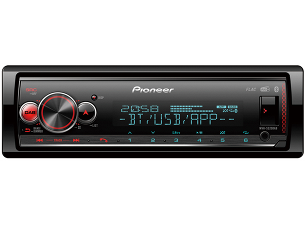 PIONEER MVH-S520DAB 1 DIN Mecha-less Media radio (uten CD)