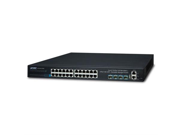 Planet Switch 24-p Gigabit 4xSFP 10G Layer3 VLAN QoS (IGMP) Stackable