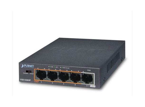 Planet Switch  4-p 10/100 4xPoE+ Desktop B60W