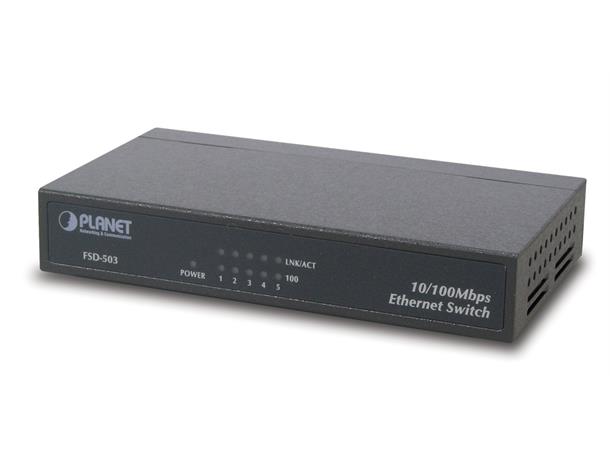 Planet Switch  5-p 10/100TX Desktop Metall