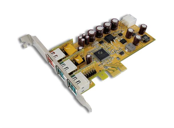 Sunix PCI  Express 3xUSB 2.0 Powered USB ports 1x24V 2x12V