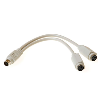 Tastatur/Mus Splittkabel PS2 1xPS2 Plugg - 2xPS2 Kontakter