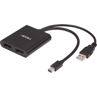 Accell Splitter 1:2 MiniDP til 2xDP Multi-Display MST Hub
