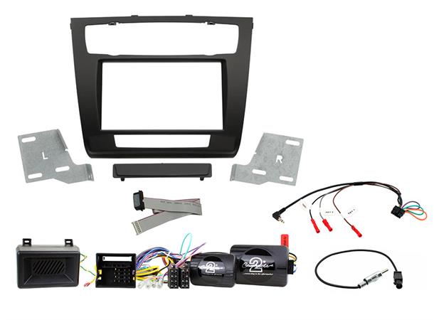 ConnectED komplett 2-DIN monteringskit BMW 1-Serie (2008 - 2011) m/Auto klima