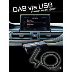 DENSION USB DAB/DAB+ MOTTAKER DAB USB-inngang - passer mange biler!