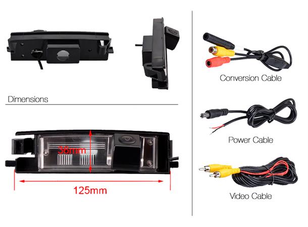 InCarTec Ryggekamera Toyota Toyota Rav4 (2000 - 2009)