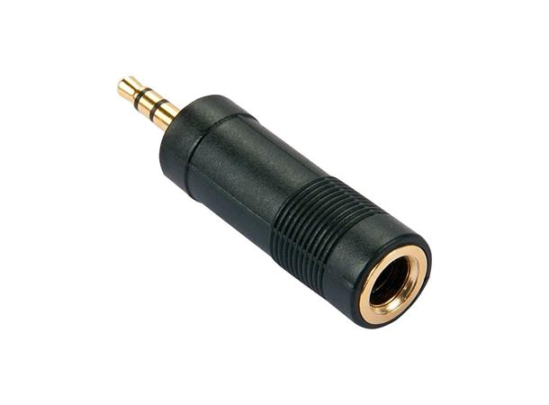 Lindy Adapter 6.3mm > 3.5 mm 6.3mm Stereo Hun til 3.5 mm Stereo Han