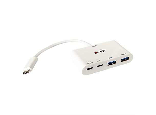 Lindy HUB 4-port USB 3.1 Gen2 2 x USB-A 2 x USB-C med PD 10Gbps