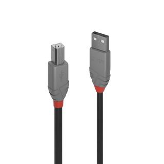 Lindy USB2 Kabel A-B -  7,5 m A-B USB Kabel Sort