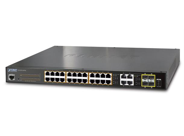 Planet Switch 28-p Gigabit 4xSFP 24xPoE Layer2 VLAN QoS IGMP PB190W