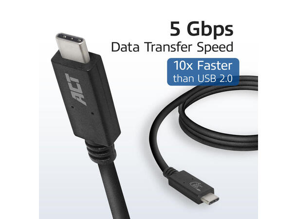 USB C - USB C kabel Gen.1 Passiv 2m USB-C M-M 5Gbps, 60W, Video Alt Mode