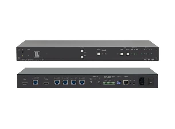 Kramer Splitter 2x1:5 HDBaseT UHD 4K60 10.2Gbps EDID re-K IP IR RS232 Max 100m