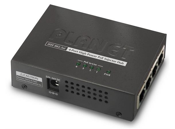 Planet Injector  4-port Gigabit PoE+ 30W IEEE802.3at B120W