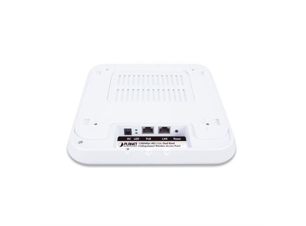 Planet trådløst aksesspunkt - 2.4 / 5GHz 802.11ac - 1200 Mbps - PoE - Tak inne
