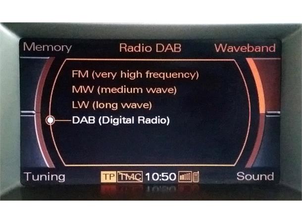 norDAB Premium DAB-integrering Audi Audi MMI 2G High (med/uten OEM DAB)