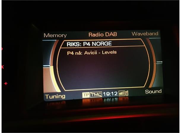 norDAB Premium DAB-integrering Audi Audi MMI 2G High (med/uten OEM DAB)