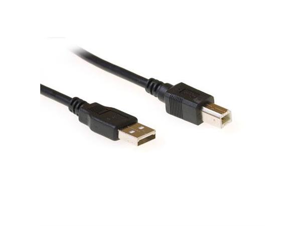 ACT USB2 Kabel A-B -  1,8 m A-B USB Kabel Sort