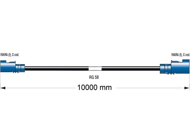 ANTENNENSYSTEME Skjøtekabel FAKRA (Hun) - FAKRA (Hun) - 10 meter