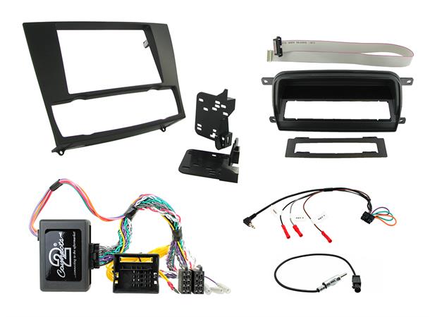 ConnectED komplett 2-DIN monteringskit BMW 3-Serie (2005-2011) m/Auto AC - Sort