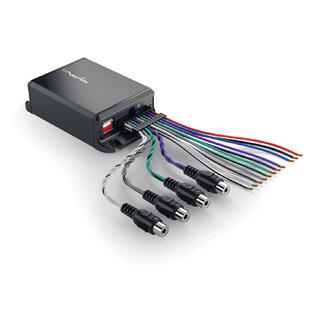 Connection Høy til lav-nivå adapter 4 kanaler, auto remote, 35V RMS