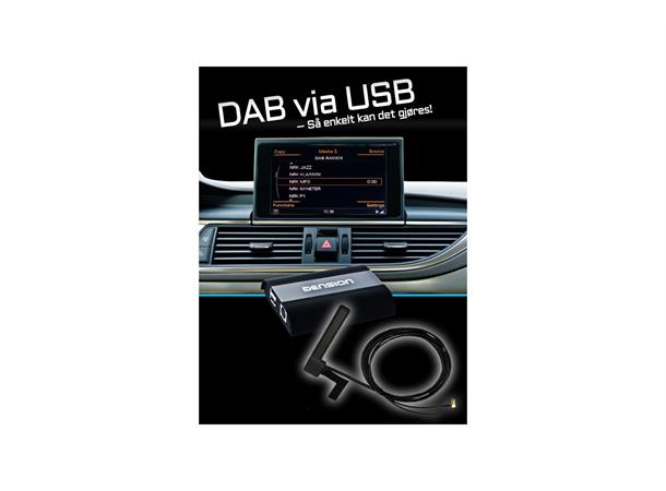DENSION DAB/DAB+ MOTTAKER DAB via USB - m/Premium antenne SAD7