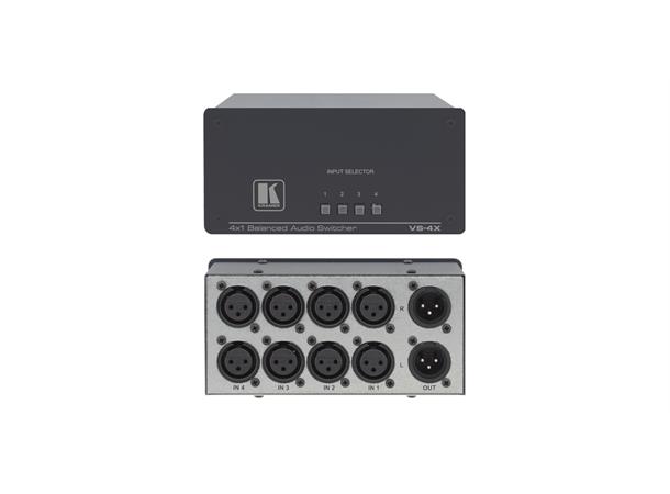 Kramer Switch  4x1 Audio 100kHz Balansert XLR Mekanisk