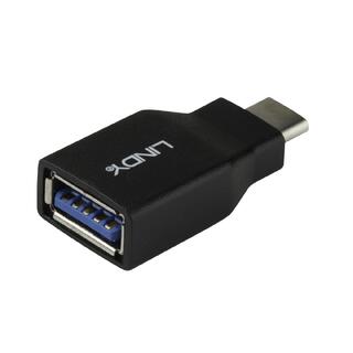 Lindy Premium USB 3.1 type C/A Type C Male > Type A Female, Sort