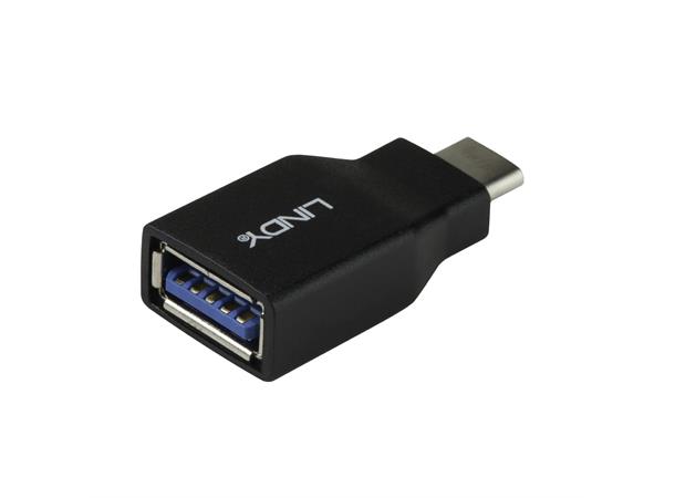 Lindy Premium USB 3.1 type C/A Type C Male > Type A Female, Sort