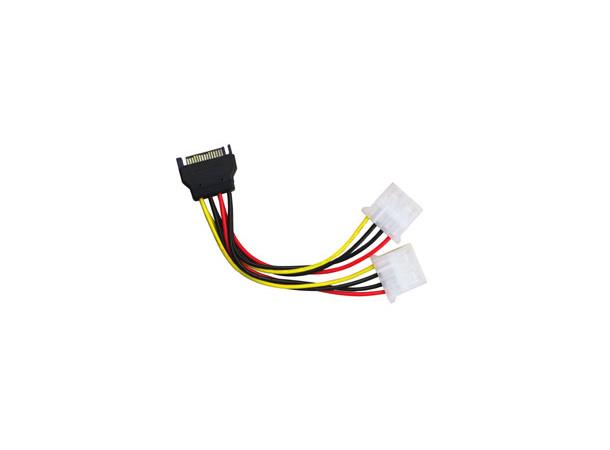 Lindy Strømadapter SATA > 2x5¼" Power Overgang 15-pin > 2x4pin