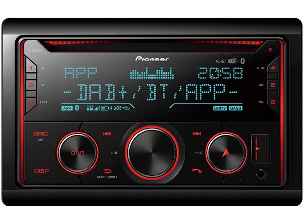 PIONEER FHS-820DAB 2 DIN CD-spiller med usb, bluetooth