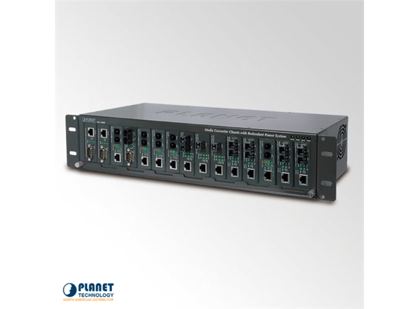 Planet Konverter Chassis 15-Slot Rack2.4U Redundant Power 48V