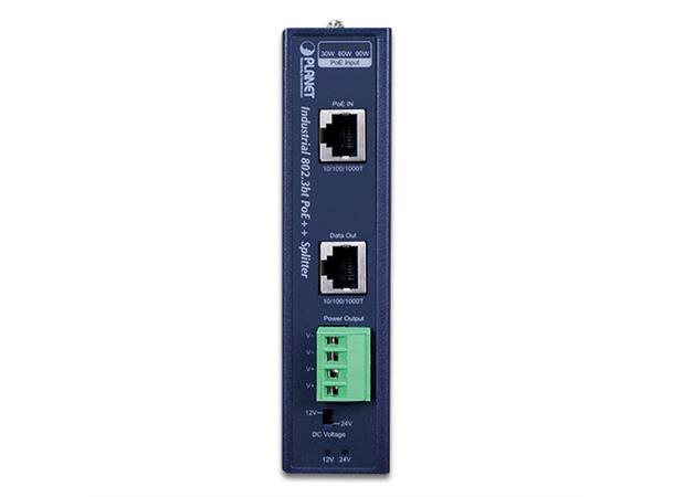 Planet PoE Splitter 12/24V DC PoE++ IEEE802.3bt Gigabit IP30 Industri