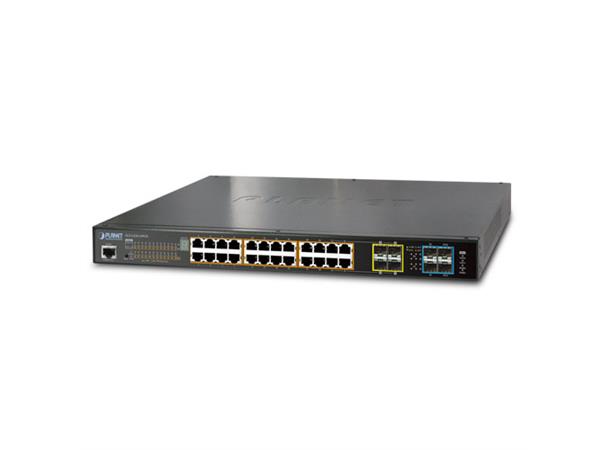 Planet Switch 24p Gigabit 2xSFP 10G PoE+ Layer3 VLAN QoS (IGMP) Stackable