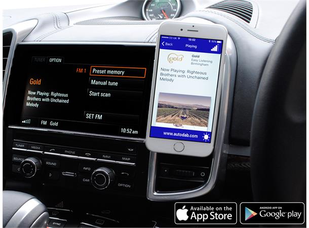SmartDAB FM - Med antenne DAB-integrering via App & FM eller Aux