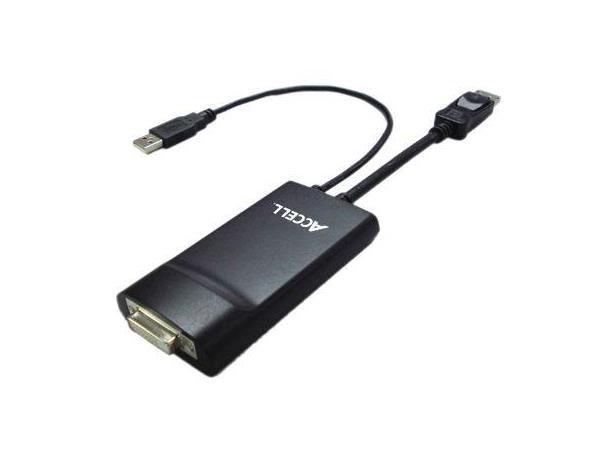 Accell Adapter DisplayPort > DVI DL Videokilde: DisplayPort 1.1 USB Power