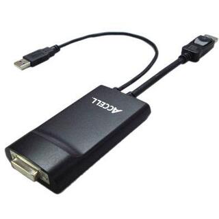 Accell Adapter DisplayPort > DVI DL Videokilde: DisplayPort 1.1 USB Power