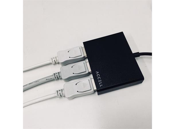 Accell USB-C > 3 x DisplayPort MST Hub USB-C 4K@30Hz HDCP 1.3