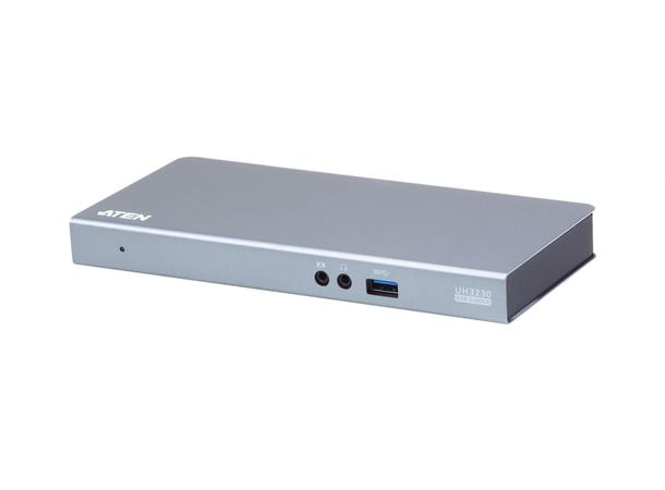 Aten USB-C Multiport Dock m Strømlading 4K USB-C LAN DP HDMI Audio og 3xUSB 3.1