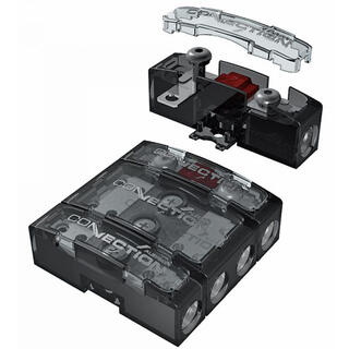 Connection modul splittblokk +/- Modul splittblokk for både strøm og jord